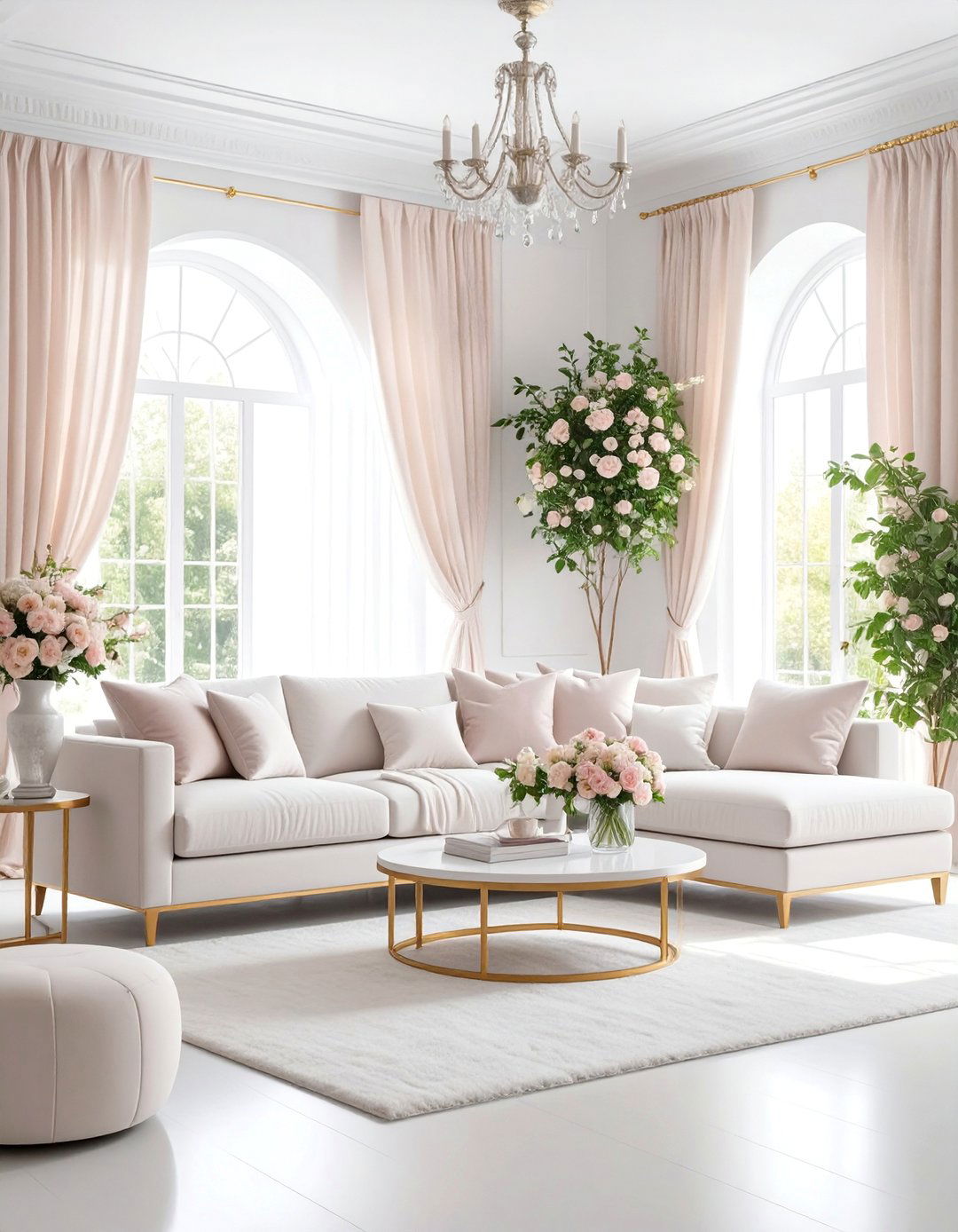 Lavender Purple and White Living Room with Serene Elegance - 25 Two Colour Combination for Living Room