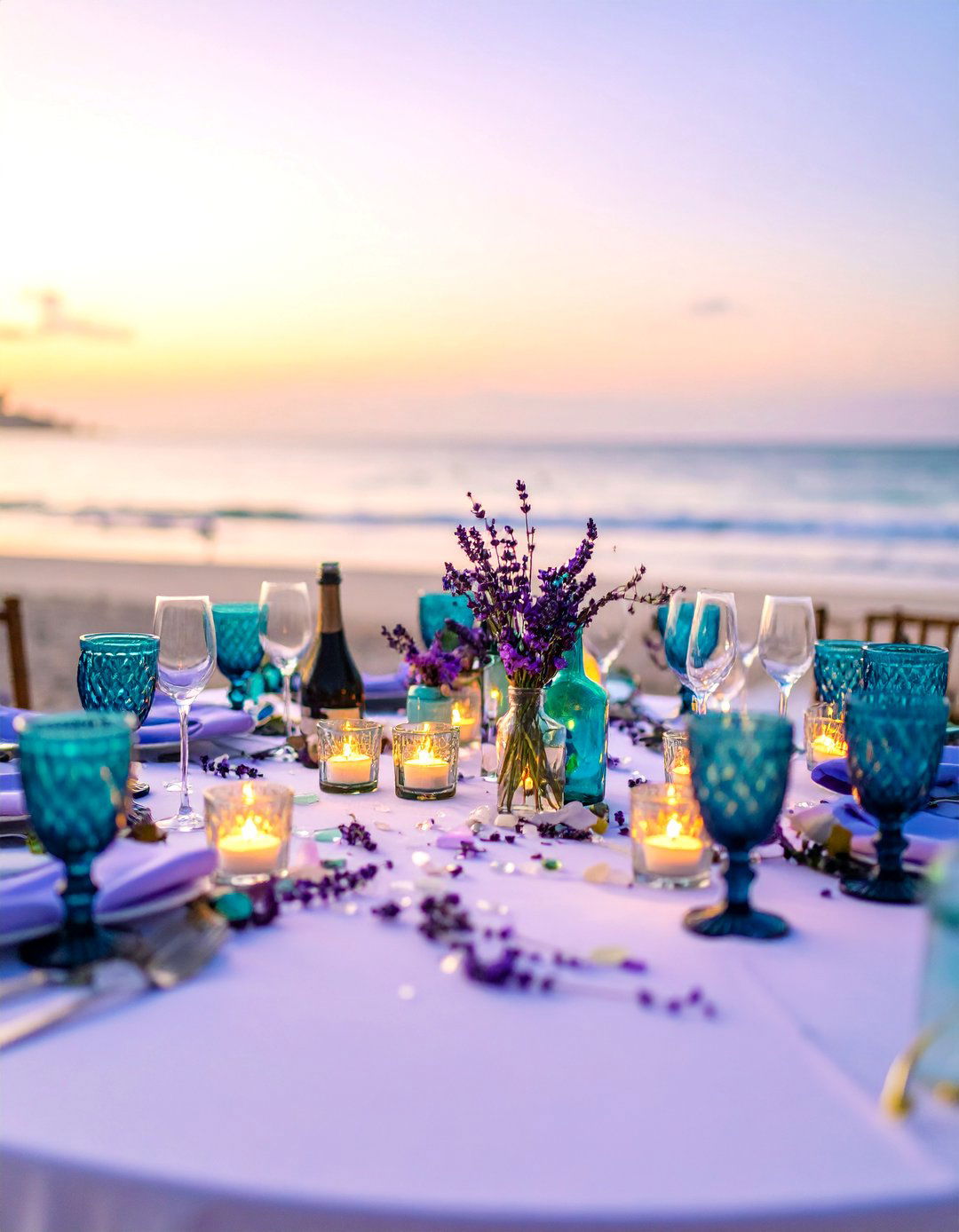 Lavender and Sea Glass Beach Wedding with Soft Coastal Romance - 25 Beach Wedding Ideas