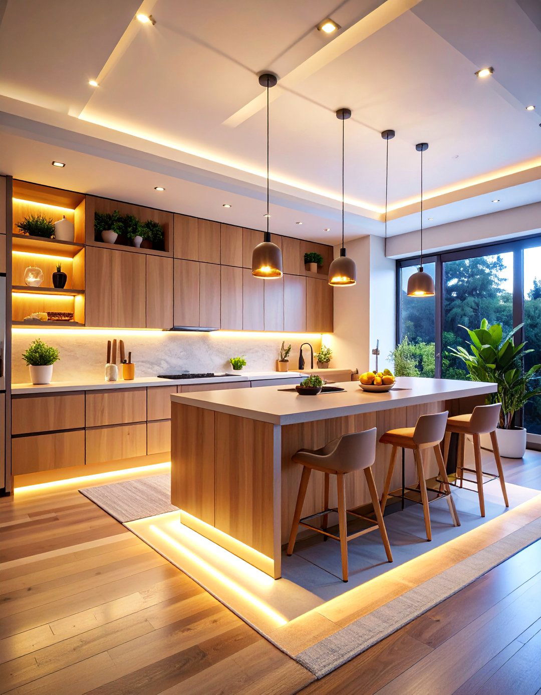 Layered Ambient and Task Lighting Zones - 25 Kitchen Lighting Ideas