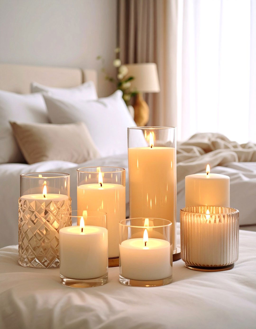 Layered Candlelight Atmosphere - 25 romantic bedroom ideas