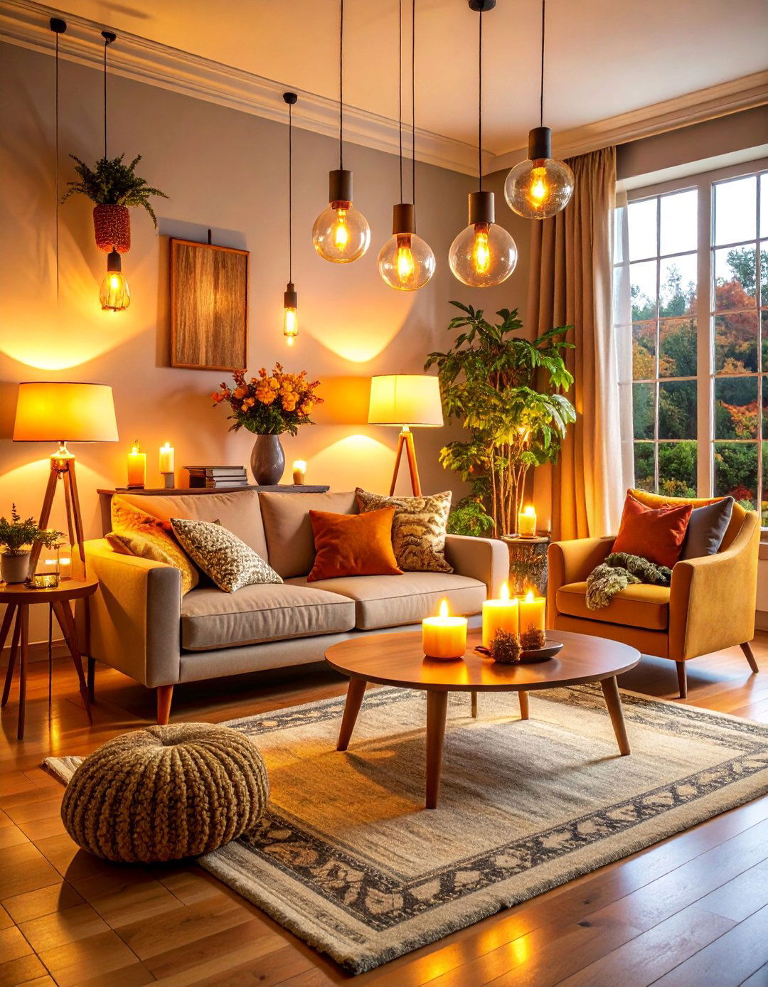 Layered Lighting Living Room with Ambient Glow - 25 Living Room Design Ideas