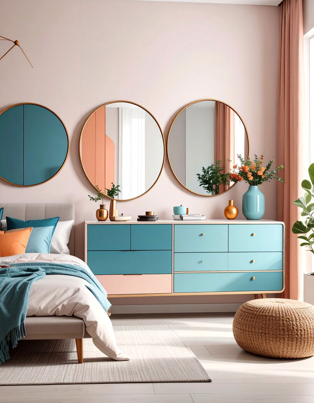 Layered Mirrors Behind Nightstand Dimension - 25 Mirror Behind Nightstand Design Ideas