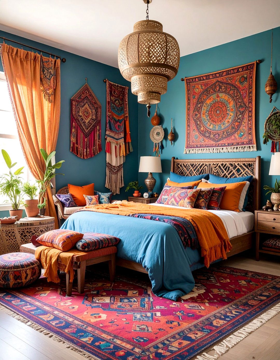 Layered Textile Guest Room with Global Influences - 25 House Decor Ideas