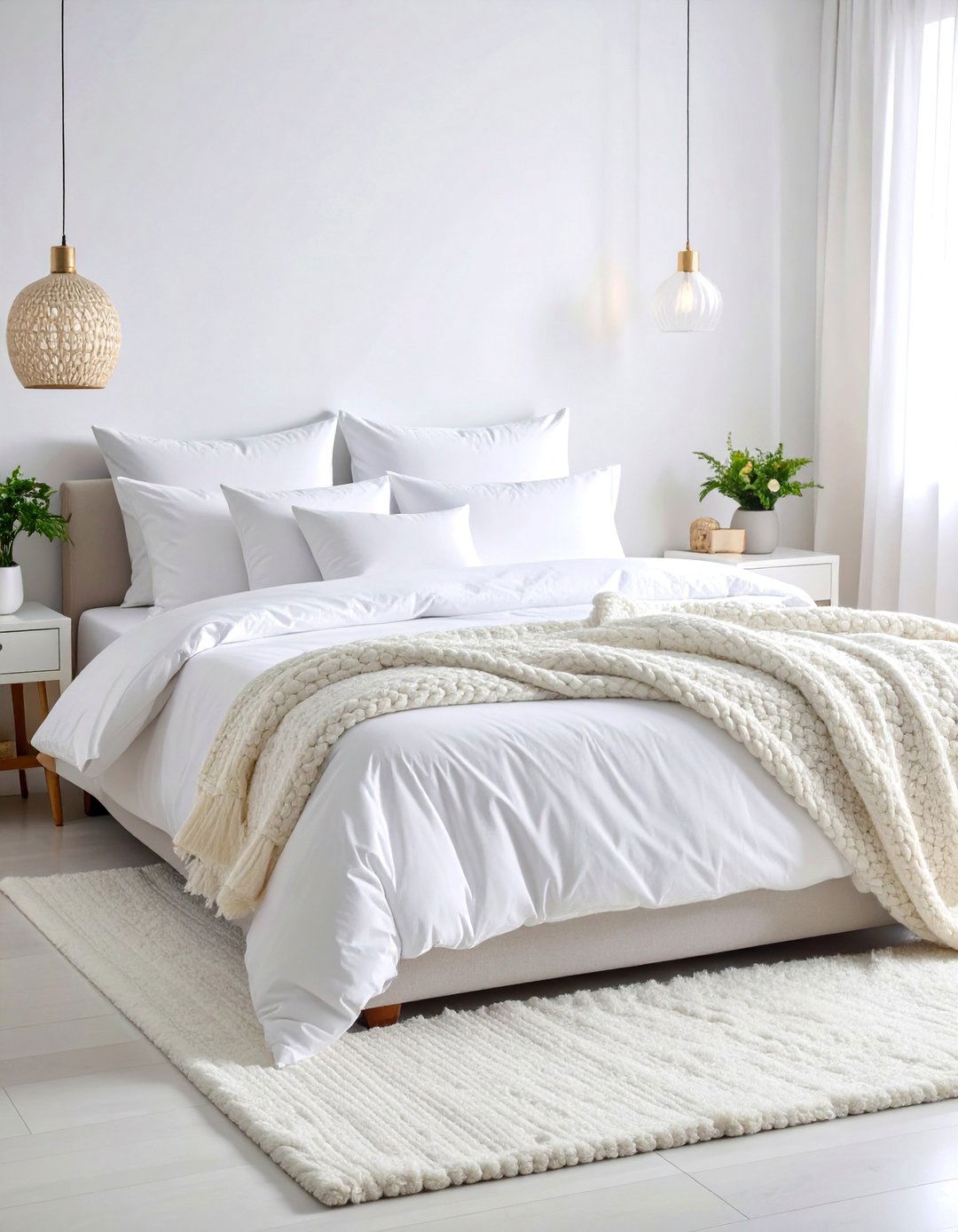 Layered White Bedding Luxury - 25 Clean Girl Room Ideas