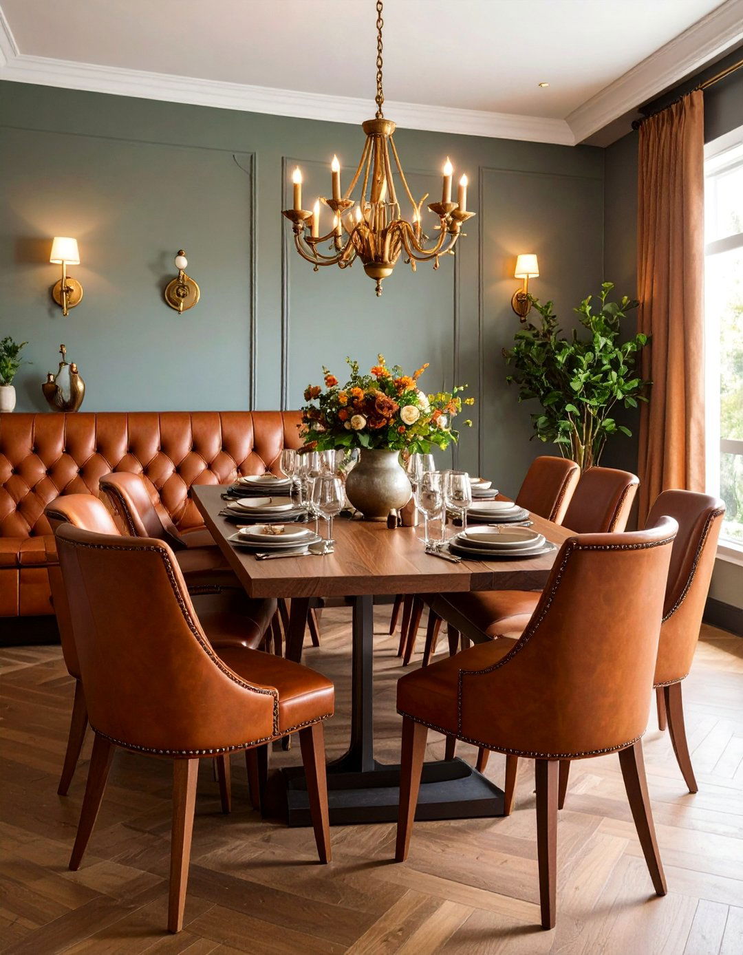 Leather Banquette Dining Room Design - 25 masculine dining room ideas
