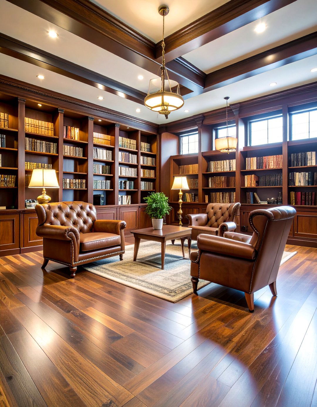 Leather Look Vinyl Basement Floor - 25 Basement Floor Ideas