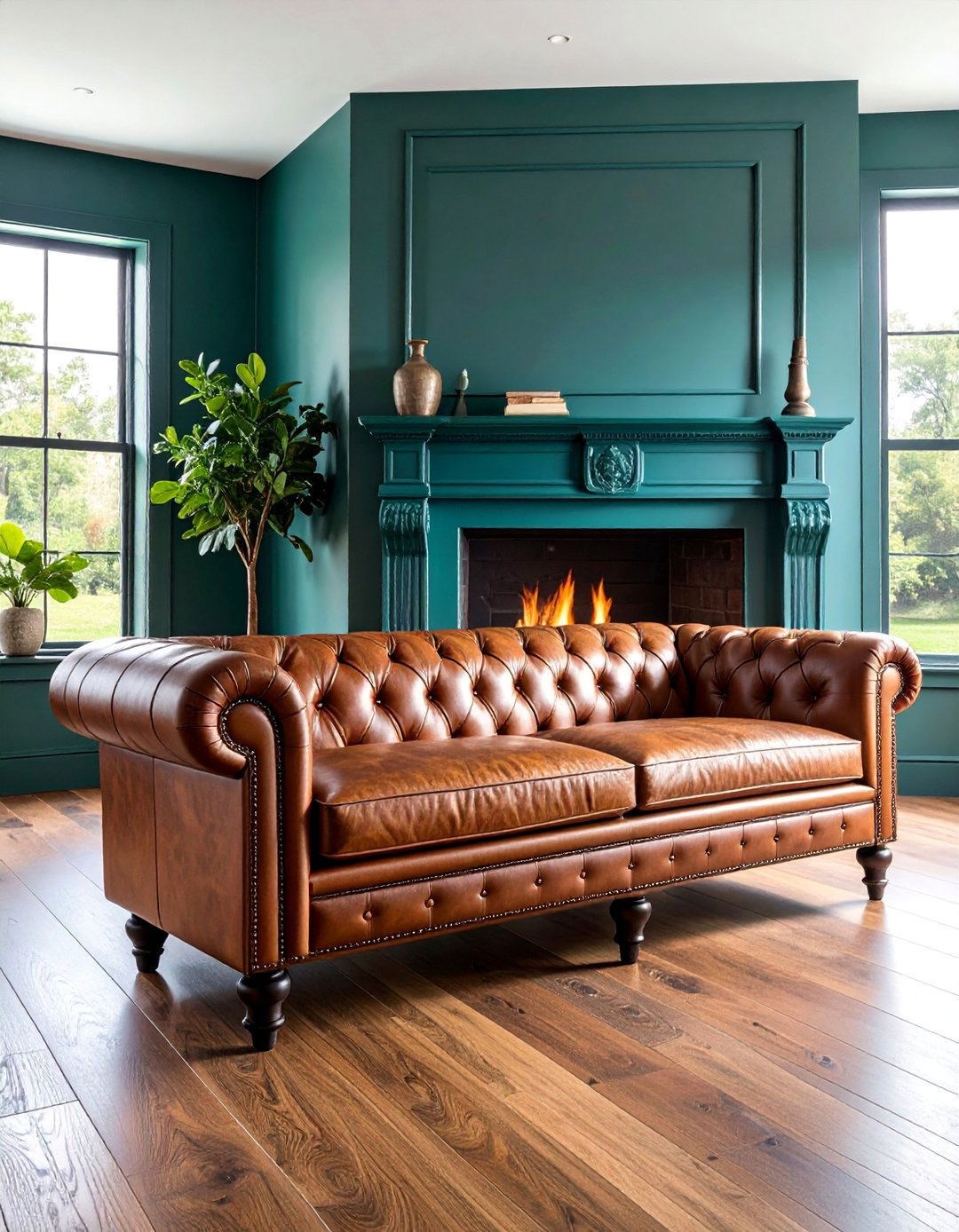 Leather Upholstered Fireplace Bench - 25 Fireplace Bench Ideas