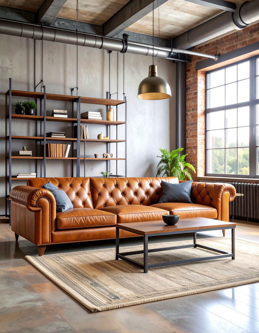 Leather and Steel Bachelor Setup - 25 Small Apartment Ideas for Guys