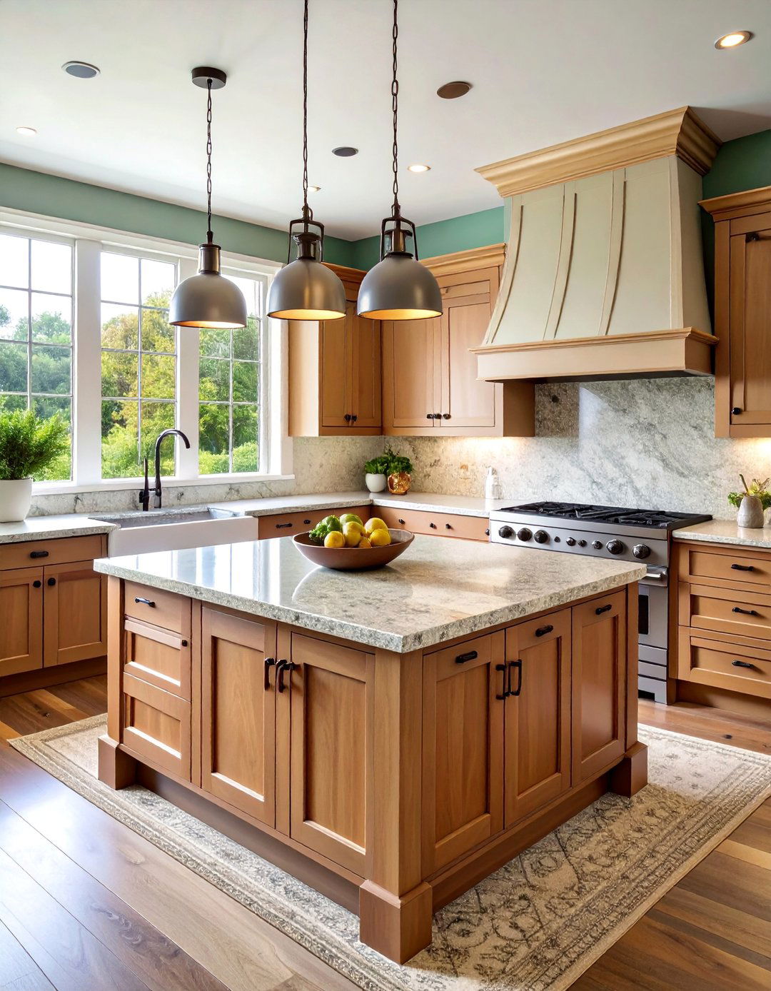 Leathered Granite Texture with Rustic Appeal - 25 Granite Kitchen Countertop Ideas