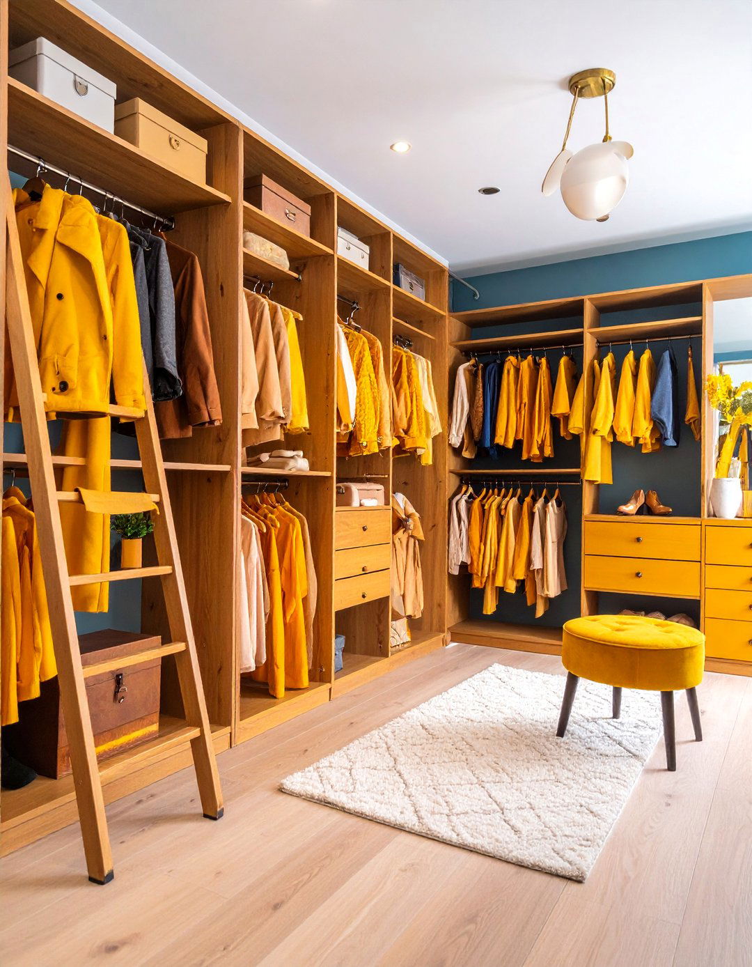 Library Ladder Vintage Dressing Room with Charm - 25 Dressing Room Ideas