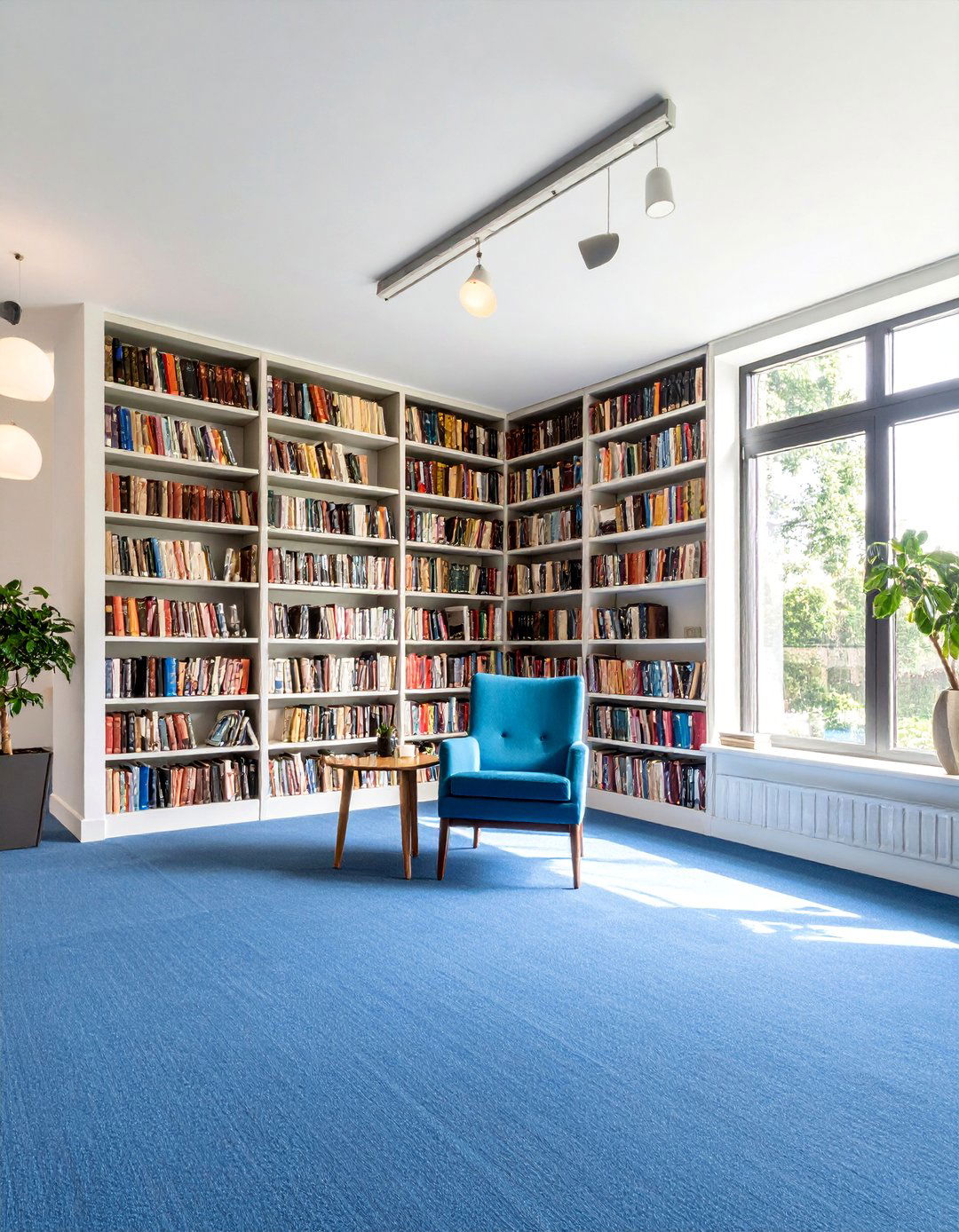 Library Study Alcove with Reading Chair - 25 Alcove Ideas