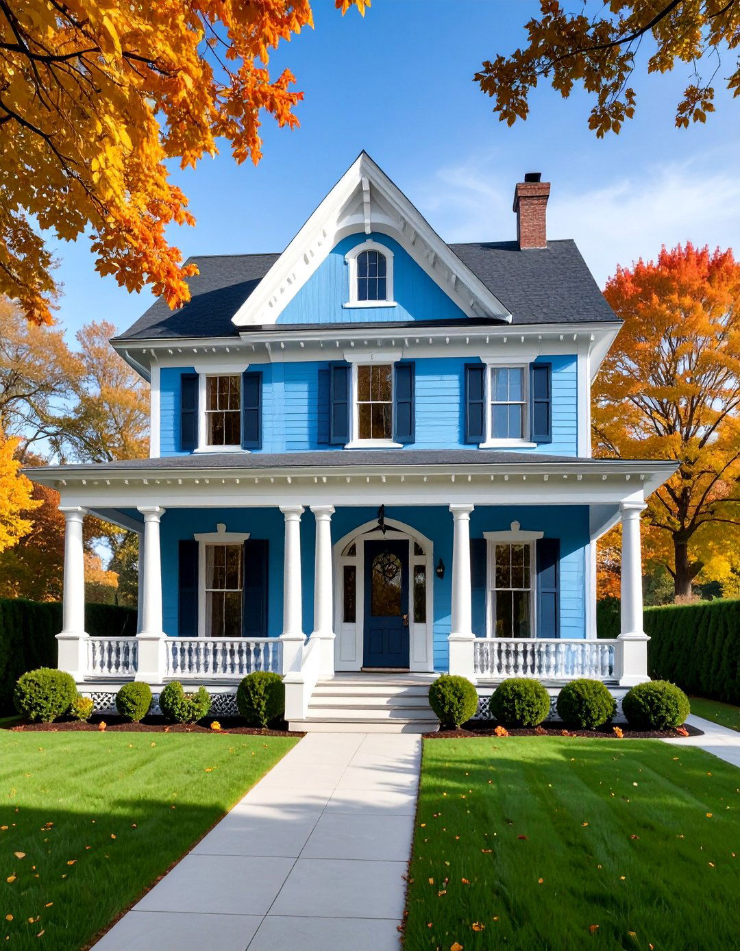 Light Blue Italianate Villa Style Elements - 25 light blue house exterior ideas