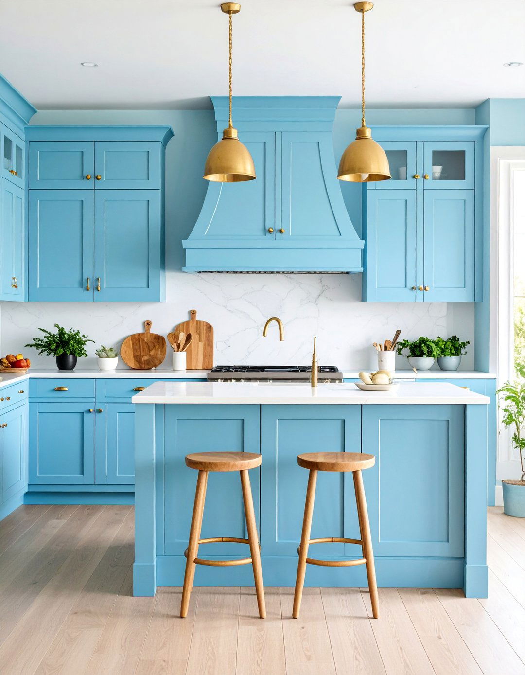 Light Blue for Coastal Serenity - 25 What Color Cabinets Go With Black Appliances