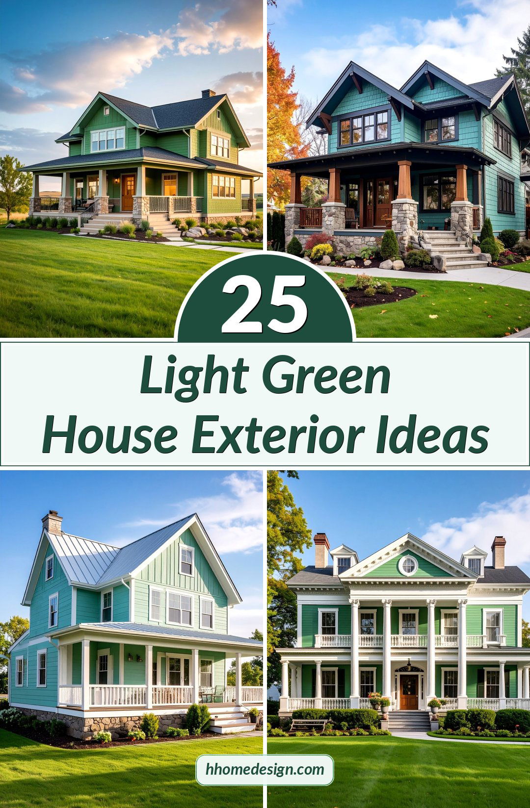 25 Light Green House Exterior Ideas