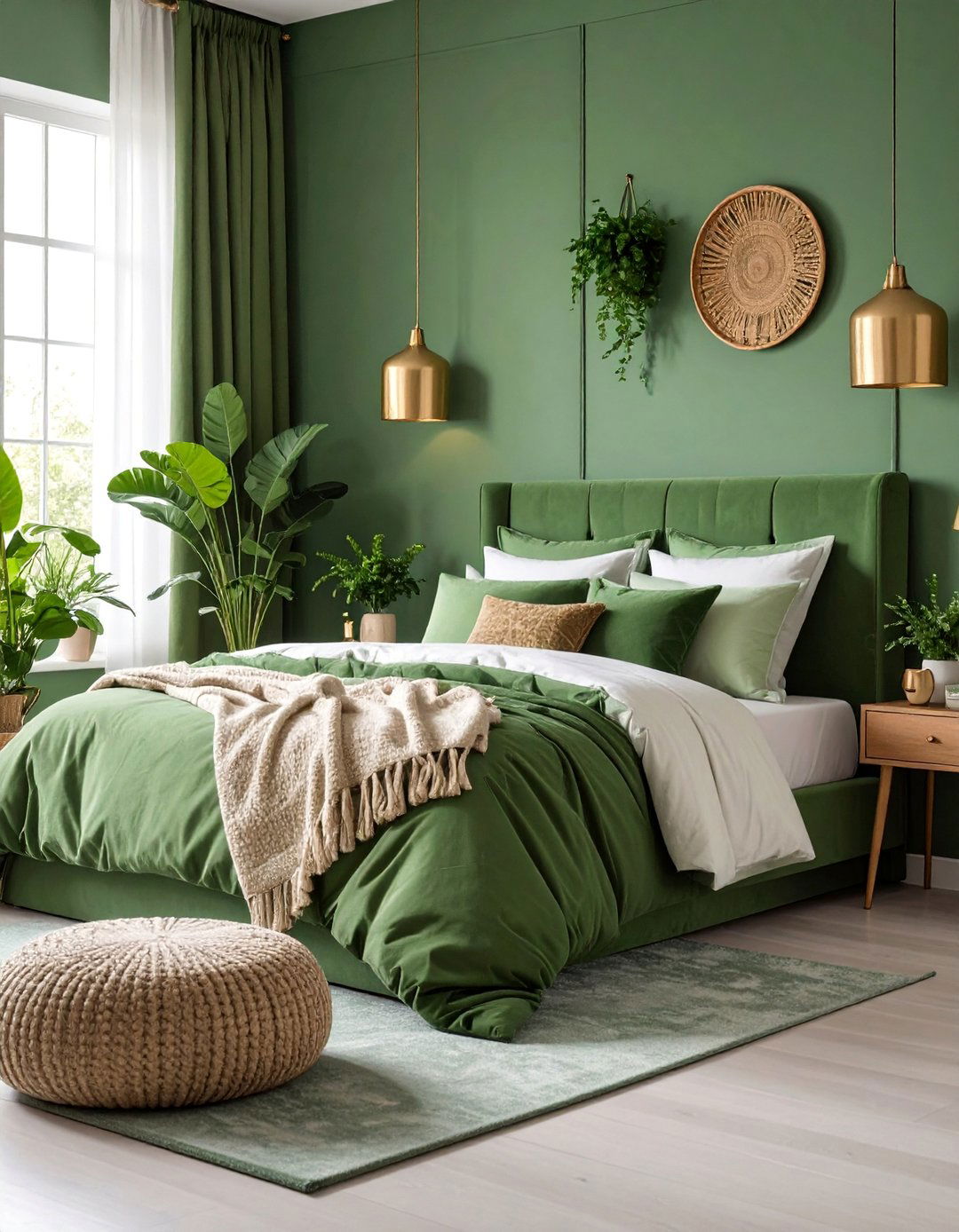 Light Green Monochromatic Haven Bedroom - 25 Light Green Bedroom Ideas