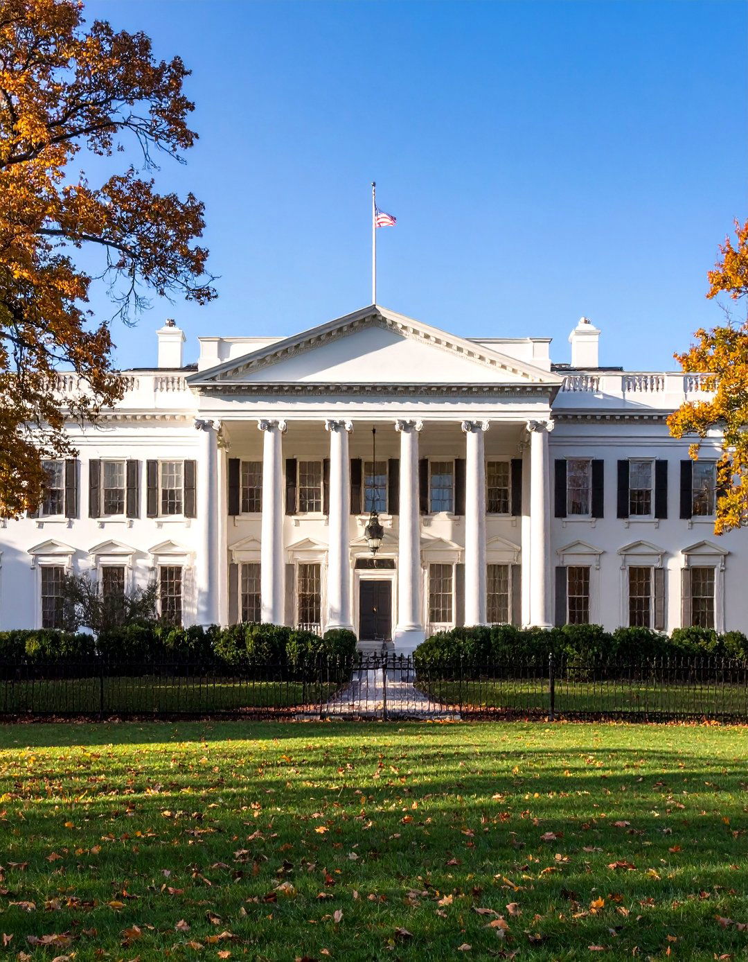 Light Grey Federal with Formal White Details - 25 Light Grey House With White Trim Design Ideas
