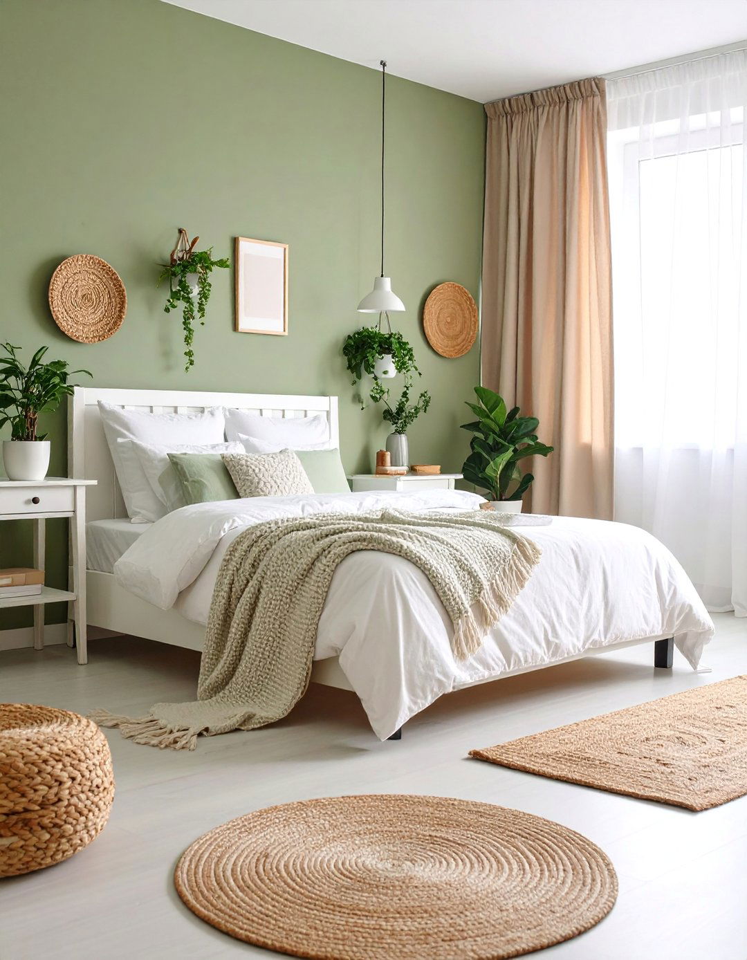 Light Khaki Bedroom with White Furniture - 25 Khaki Bedroom Ideas