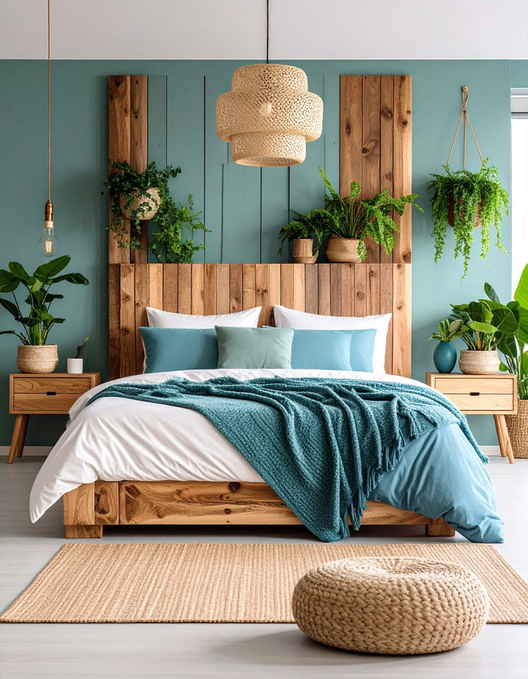 Lilac Bedroom with Natural Wood Elements - 25 Lilac Bedroom Ideas
