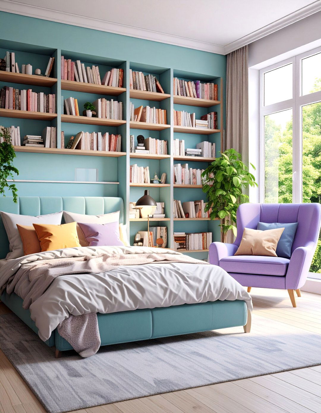 Lilac Bedroom with Reading Nook - 25 Lilac Bedroom Ideas