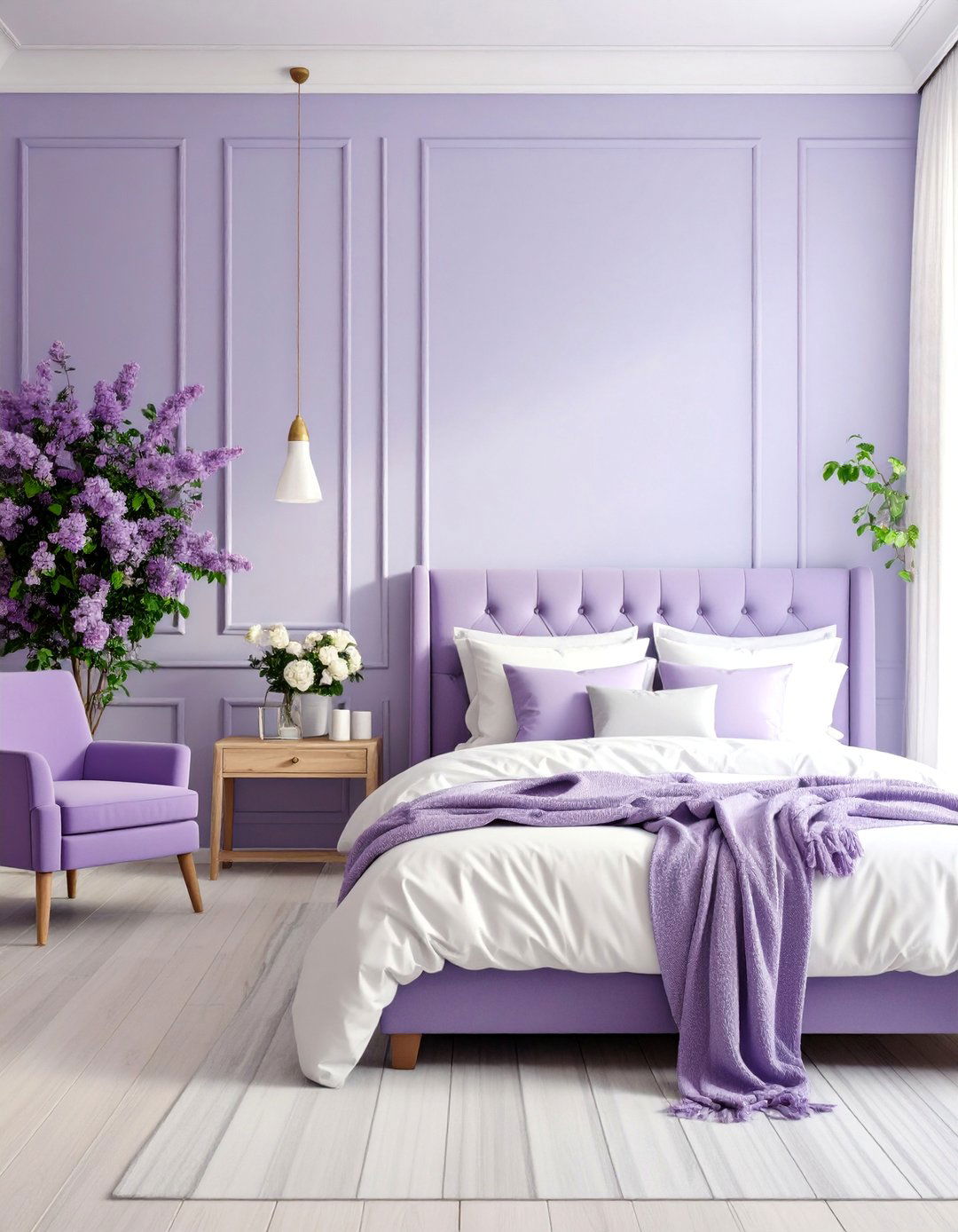 Lilac Guest Bedroom with Welcoming Appeal - 25 Lilac Bedroom Ideas