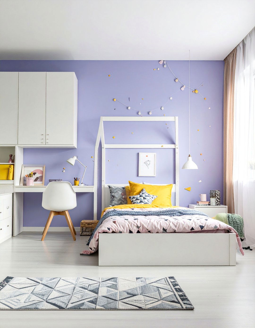 Lilac Teen Bedroom with Contemporary Style - 25 Lilac Bedroom Ideas