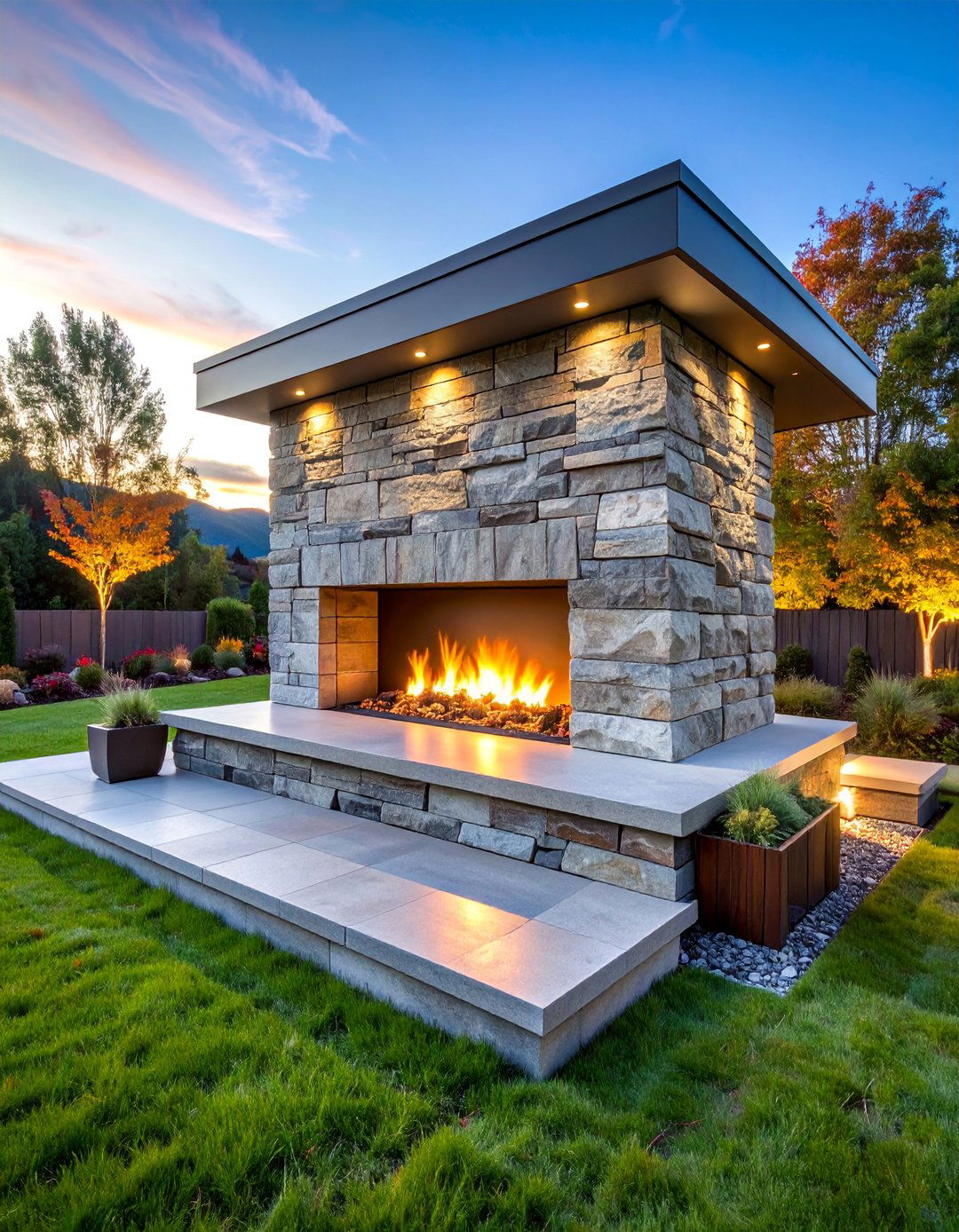 Limestone Ledge Rock Contemporary Rustic - 25 Rustic Outdoor Fireplace Ideas