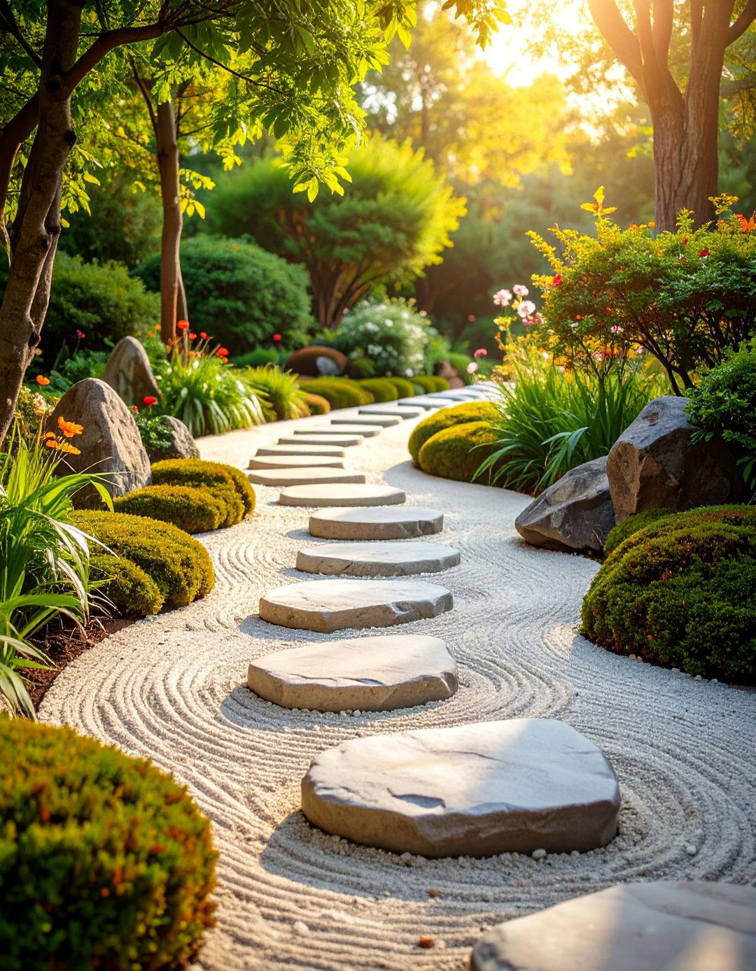 Limestone Stepping Stone Walkway - 25 Natural Walkway Ideas