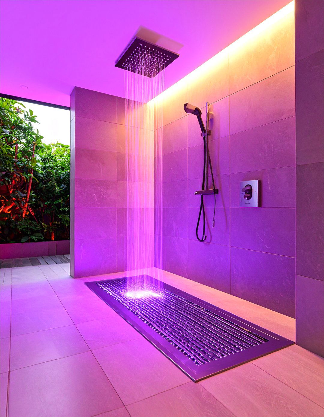 Linear Drain Channel Shower System - 25 Modern Shower Ideas