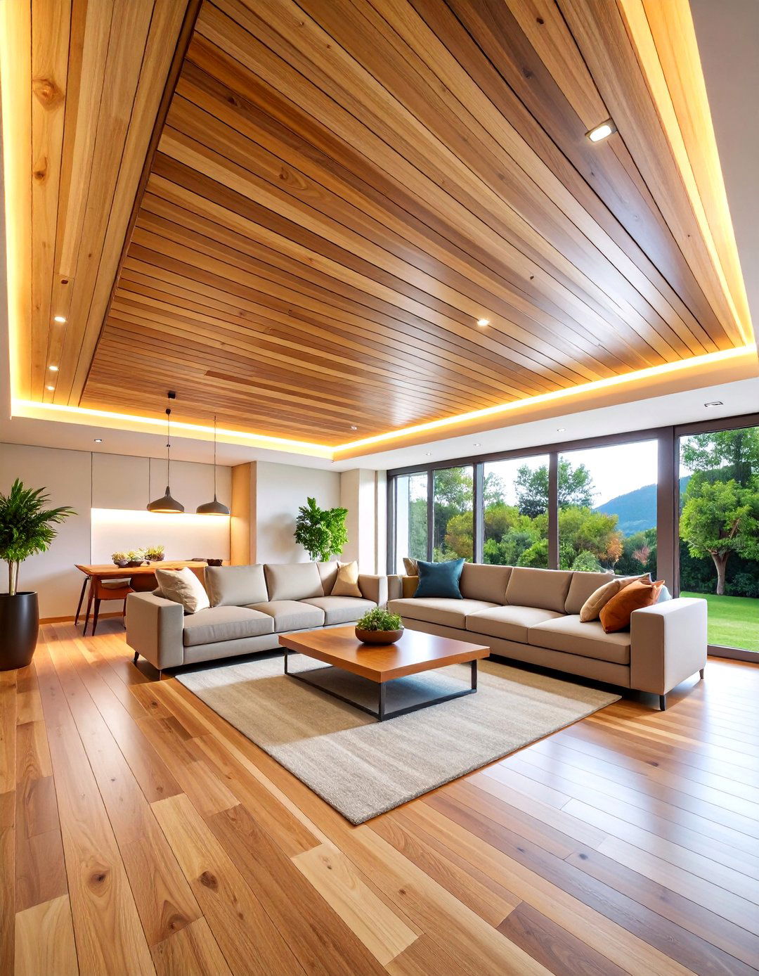 Linear Plywood Panel Ceiling - 25 Plywood Ceiling Ideas