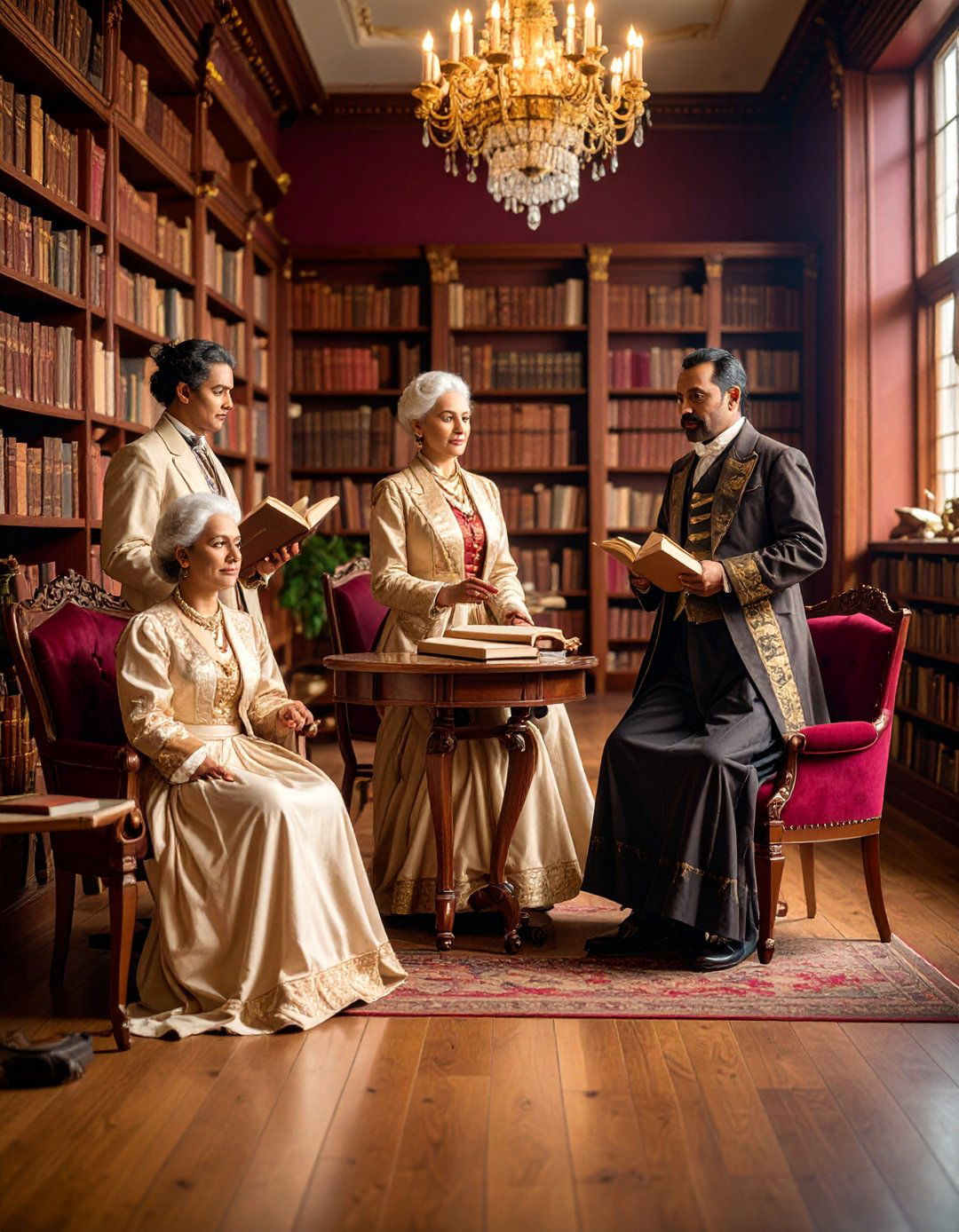 Literary Classics Portrait Gallery Timeline - 25 Library Murals