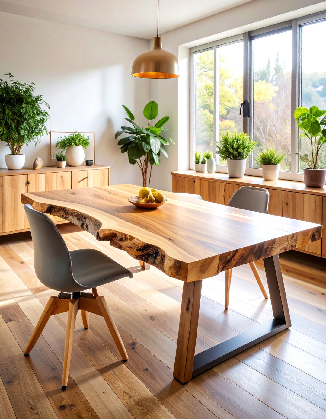 Live Edge Desk with Natural Wood Character - 25 Desk Ideas