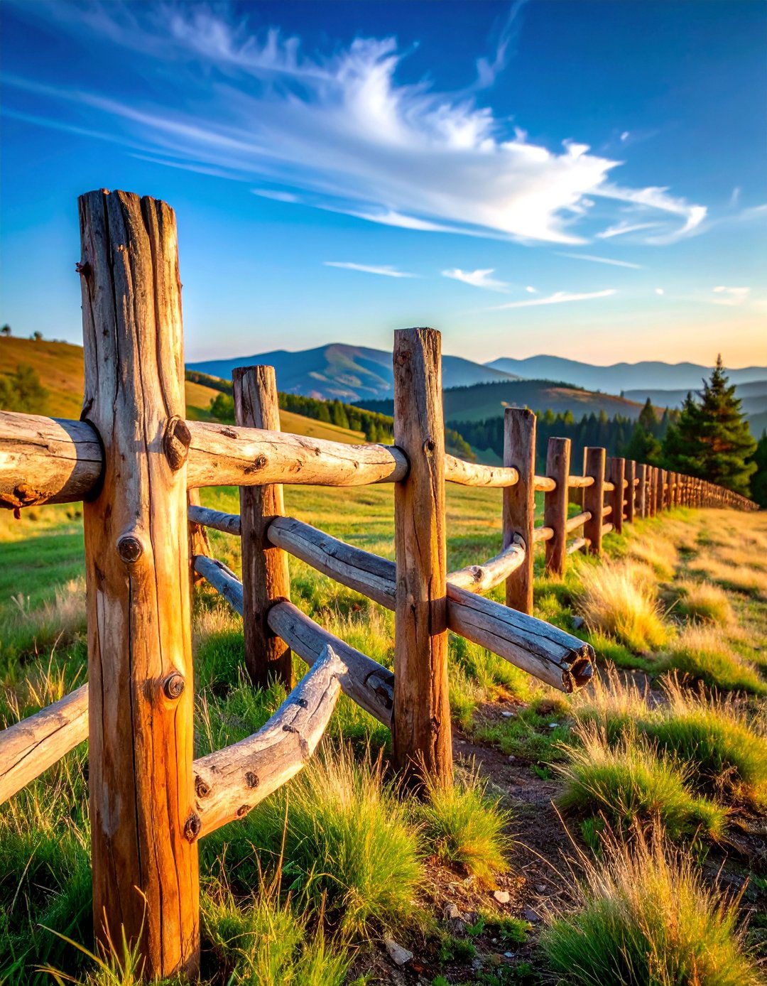 Live Edge Natural Wood Fence - 25 Wood Fence Ideas