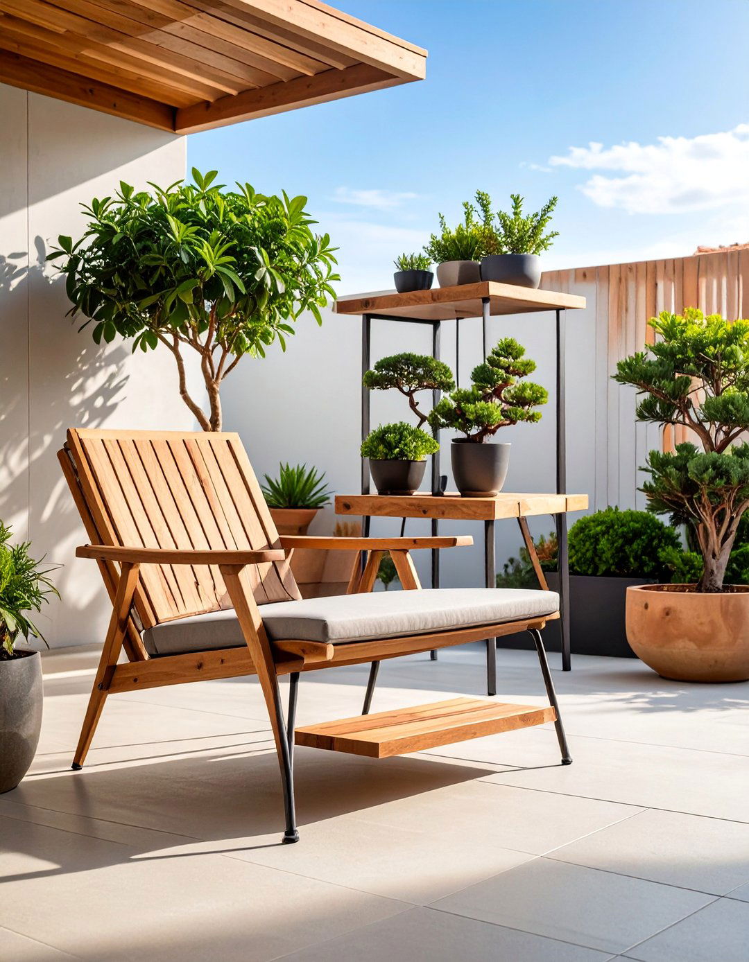 Live Edge Slab Outdoor Plant Stand - 25 Outdoor Plant Stand Ideas