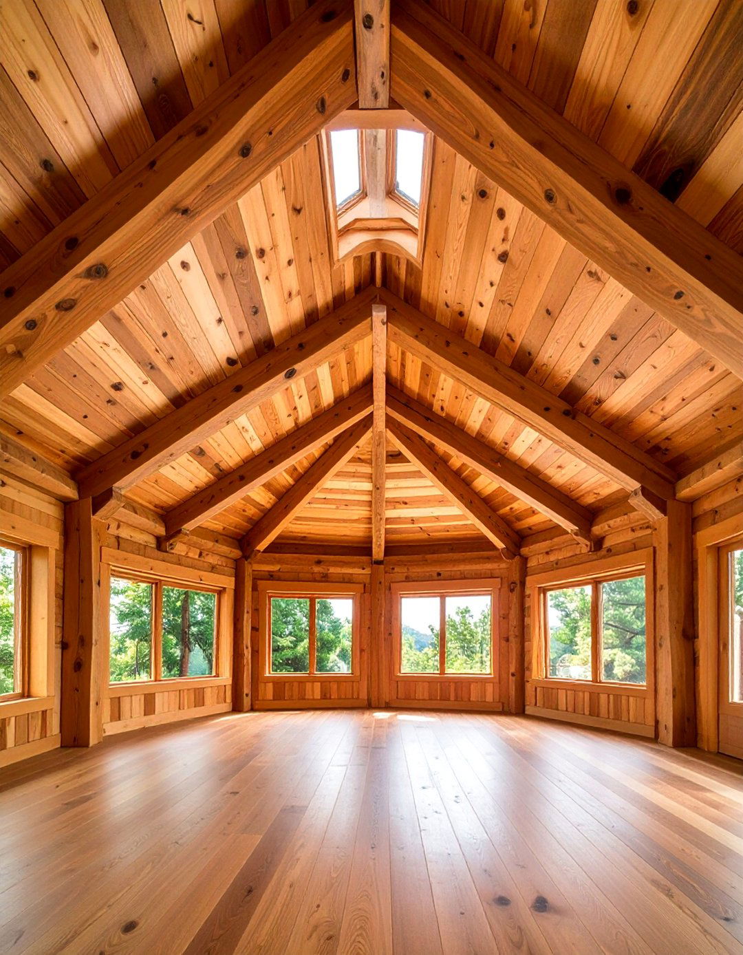 Live Edge Wood Ceiling with Natural Character - 25 Shed Ceiling Ideas