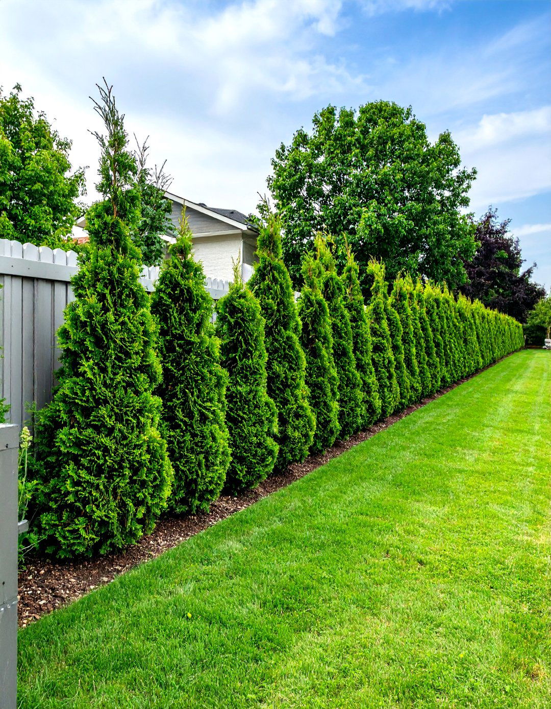 Living Hedge Privacy Fence with Fast Growing Shrubs - 25 Cheap Privacy Fence Ideas