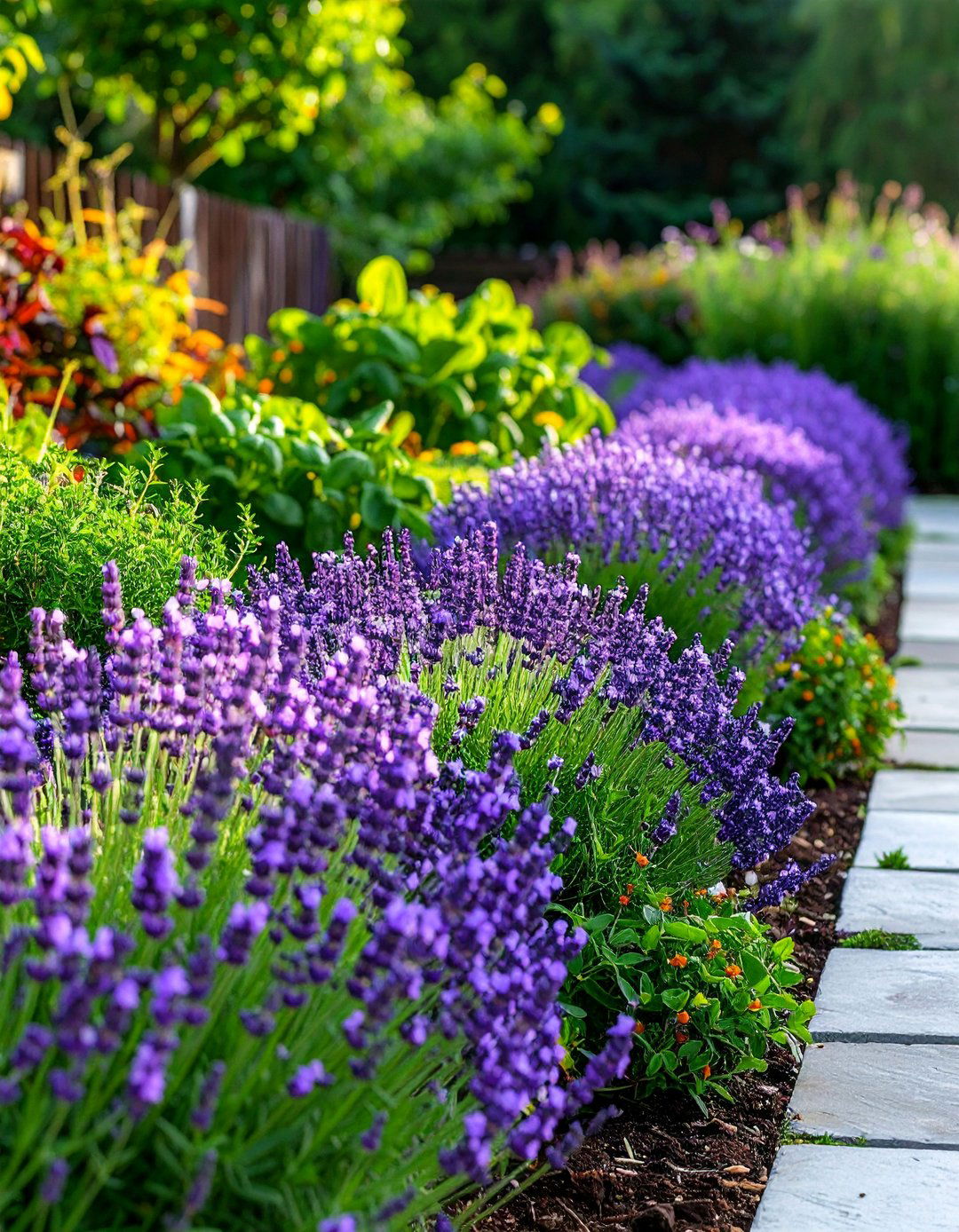 Living Herb Border Edging - 25 Recycled Garden Edging Ideas