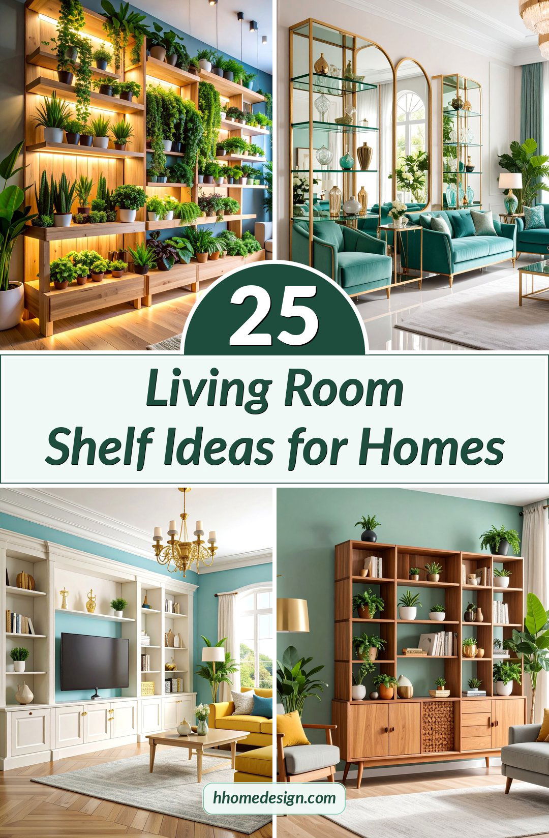 25 Living Room Shelf Ideas for Homes