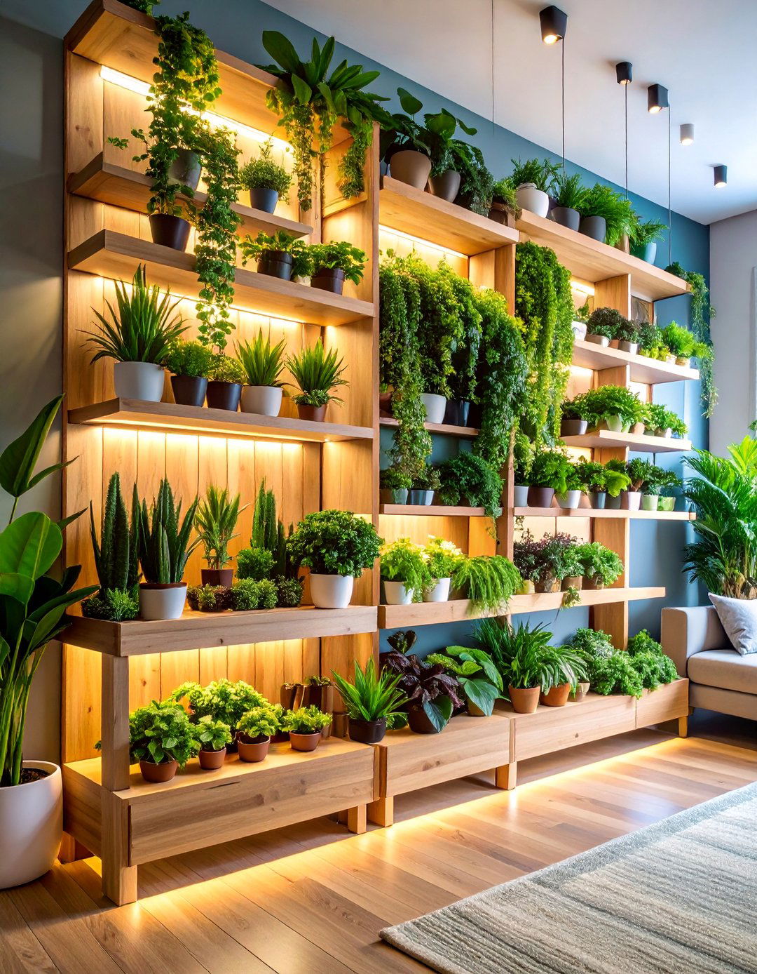 Living Room Shelf Plant Paradise Vertical Garden - 25 Living Room Shelf Ideas
