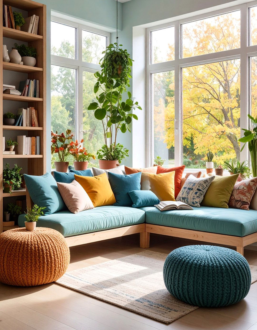 Living Room Shelf Window Seat Integration - 25 Living Room Shelf Ideas