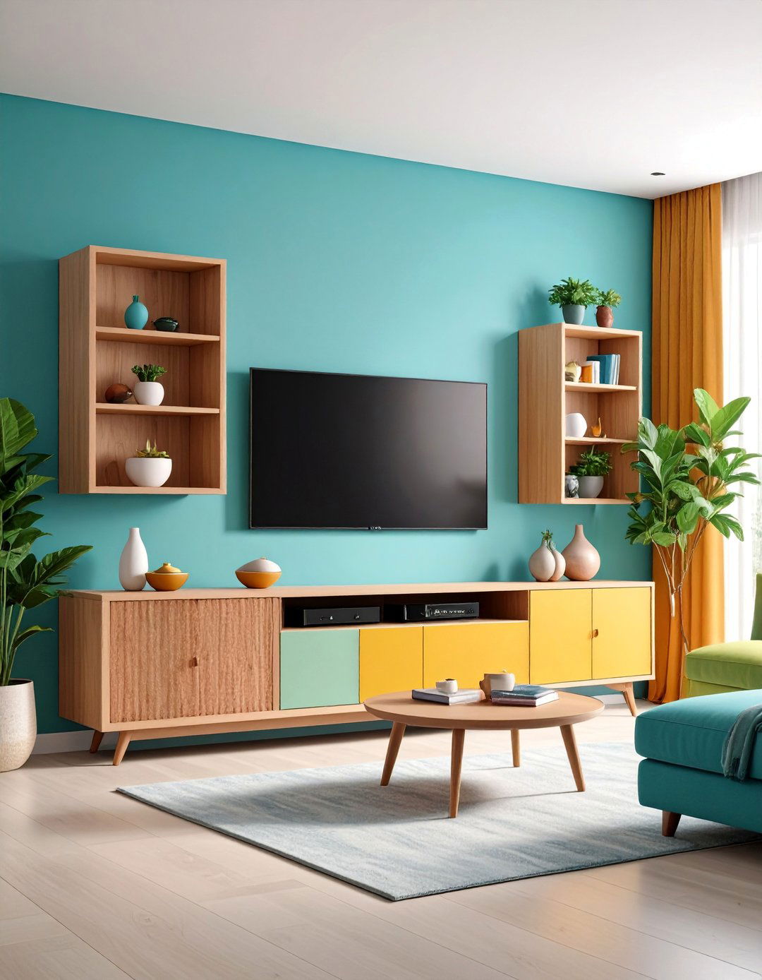 Living Room Television Wall Niche with Hidden Cable Management - 25 Wall Niche Ideas