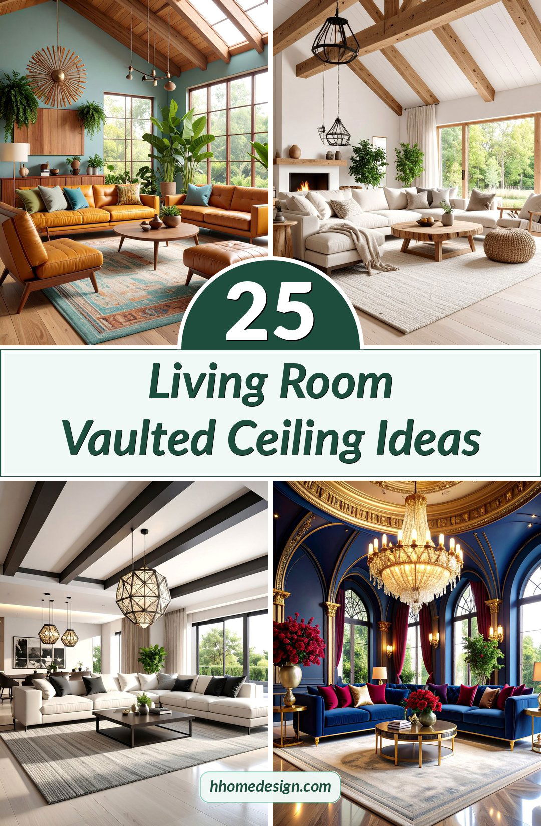 25 Living Room Vaulted Ceiling Ideas