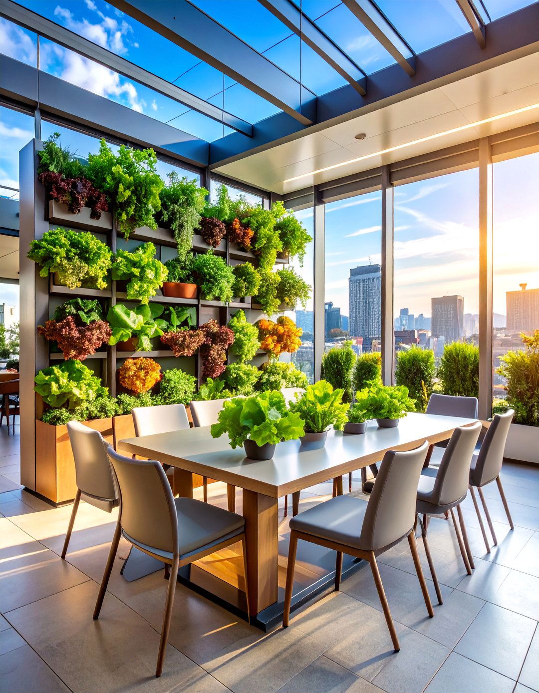 Living Wall Salad Garden with Continuous Harvest Design - 25 Urban Garden Ideas