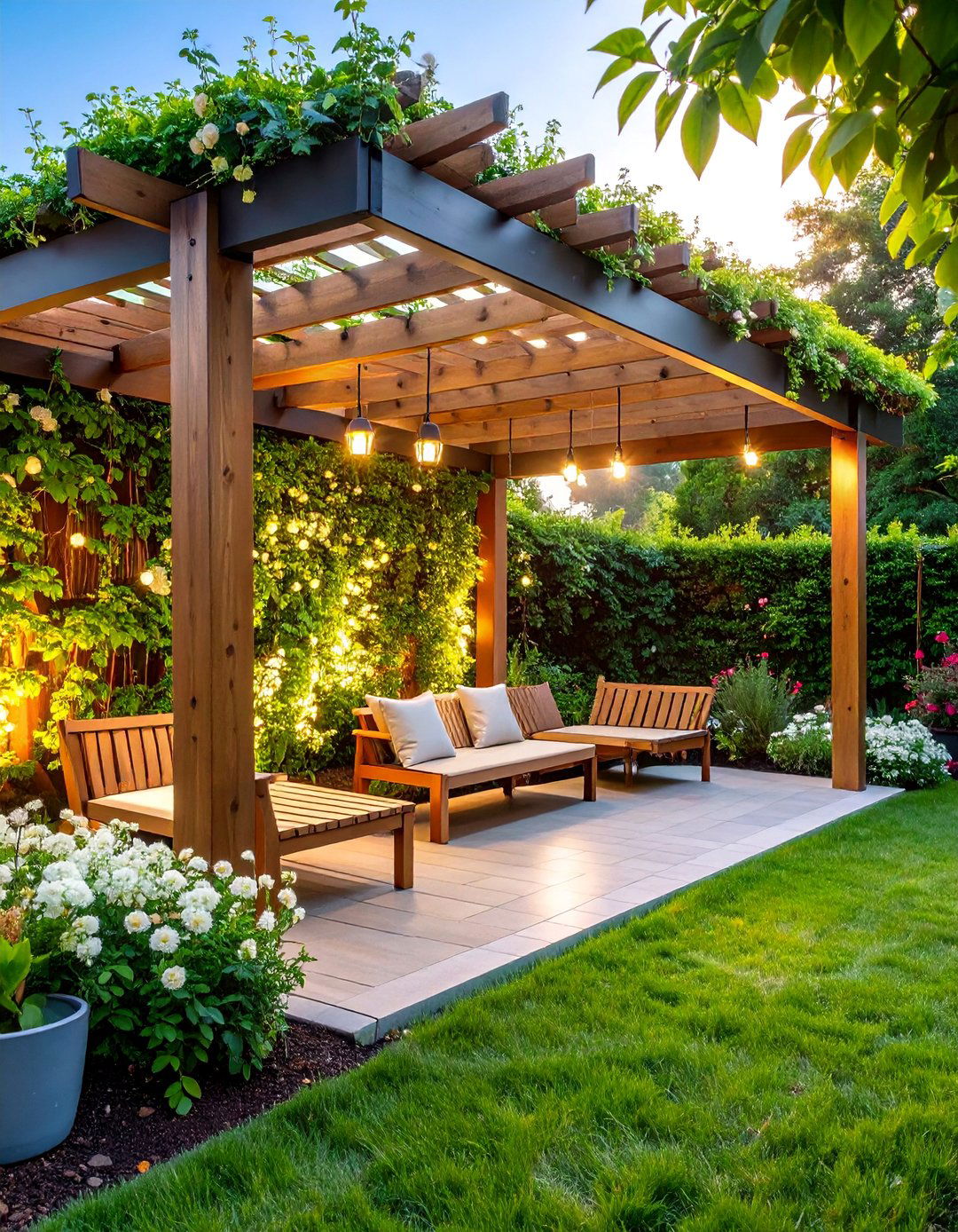 Living Wall Trellis with Integrated Seating - 25 Shade Ideas