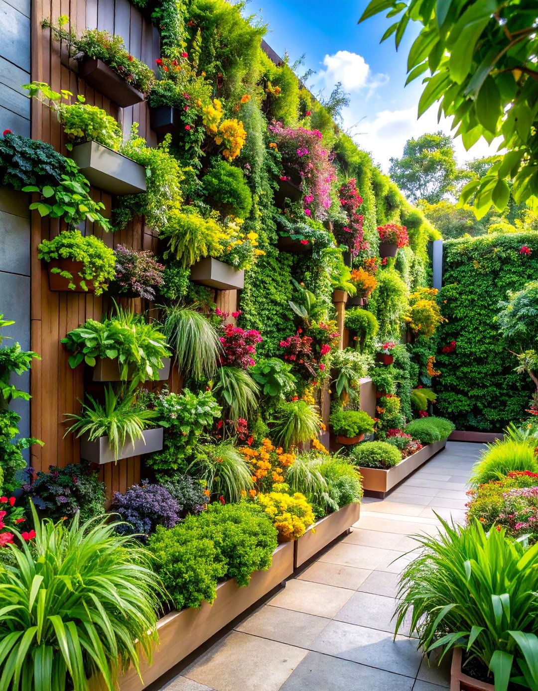 Living Wall Vertical Garden - 25 Garden Screening Ideas