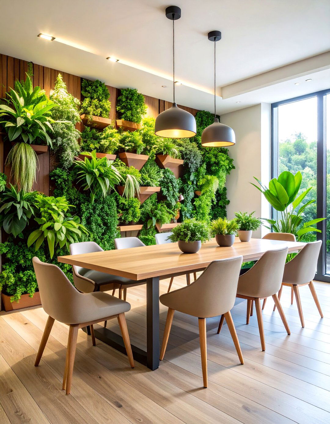 Living Wall Vertical Garden - 25 Dining Room Accent Wall Ideas