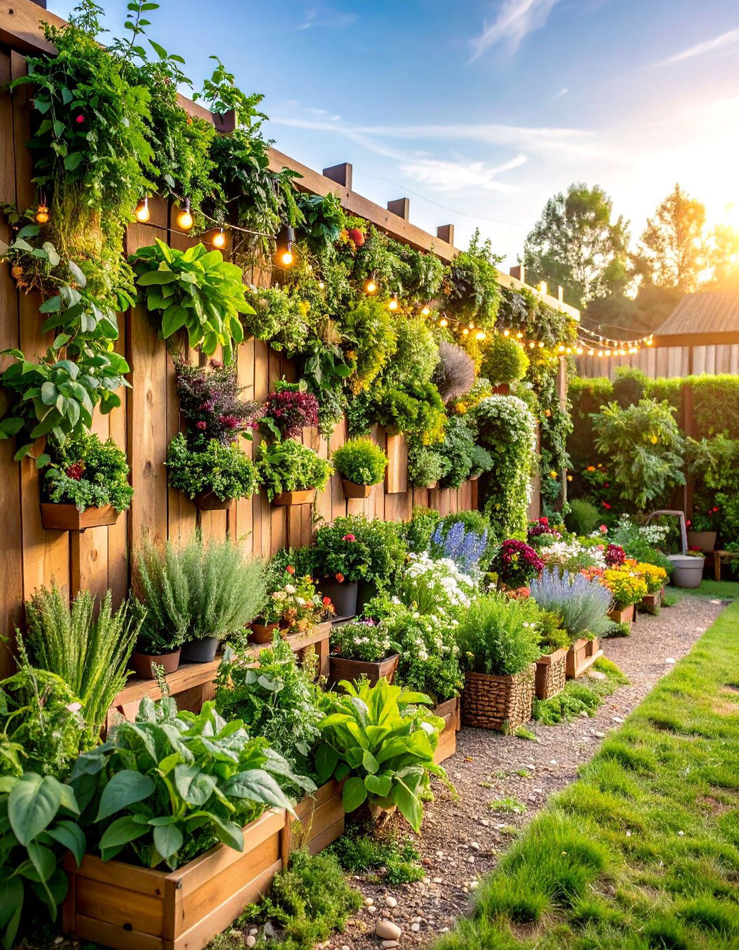 Living Wall Wedding Backdrop with Herbs - 25 Wedding Backdrop Ideas