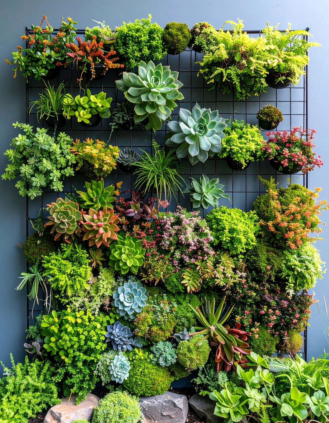 Living Wreath Wall Display - 25 Outdoor Succulent Container Ideas