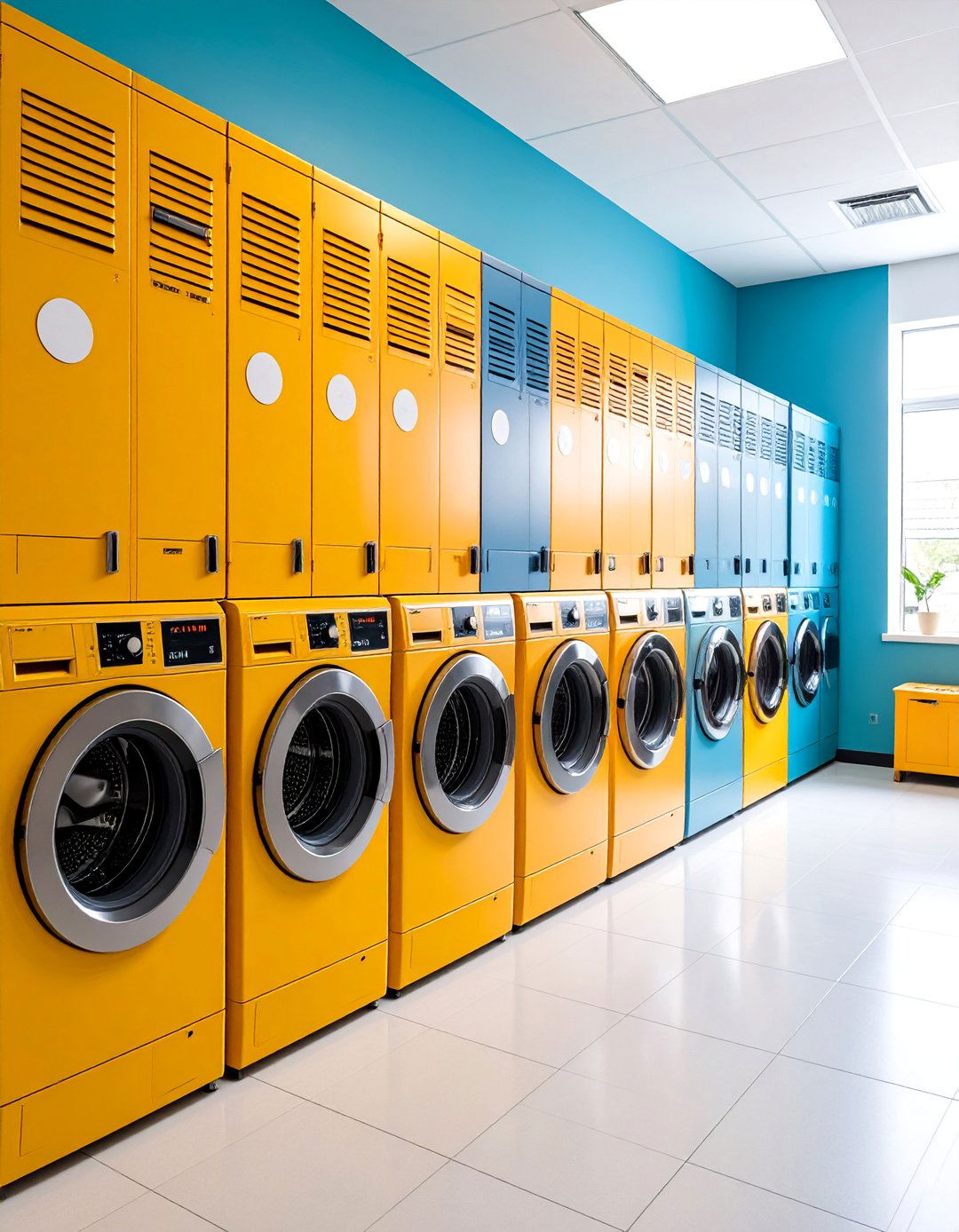 Locker Style Individual Storage Cabinets - 25 Laundry Room Cabinet Ideas