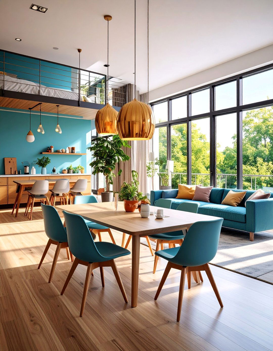 Loft Bed with Dining Area Underneath - 25 Small Living Room Ideas With Tv and Dining Table