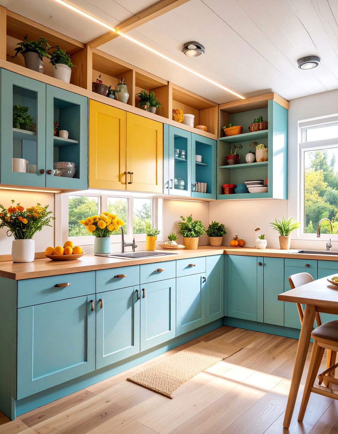 Loft Storage with Overhead Compartments - 25 Tiny House Storage Ideas